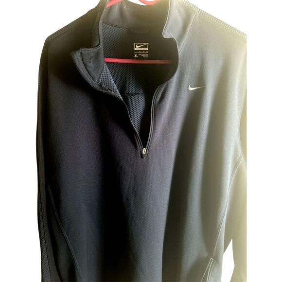 Nike Black Therma Dry Fit Jacket  1/4   zip size  xl - Picture 1 of 5